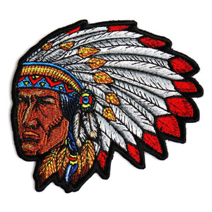 Native American Indian Head Dress Patch - PATCHERS Iron on Patch