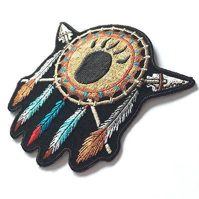 Native Indian Feathers Spears Patch - PATCHERS Iron on Patch