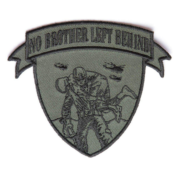 No Brother Left Behind Green Black Patch - PATCHERS Iron on Patch
