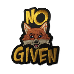 No Fox Given Patch - PATCHERS Iron on Patch