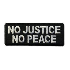 No Justice No Peace Patch - PATCHERS Iron on Patch