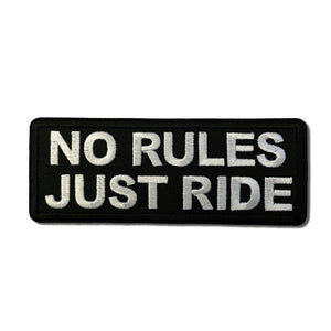 No Rules Just Ride Patch - PATCHERS Iron on Patch