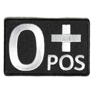 O+ Blood Type O Positive Blood Group Patch - PATCHERS Iron on Patch