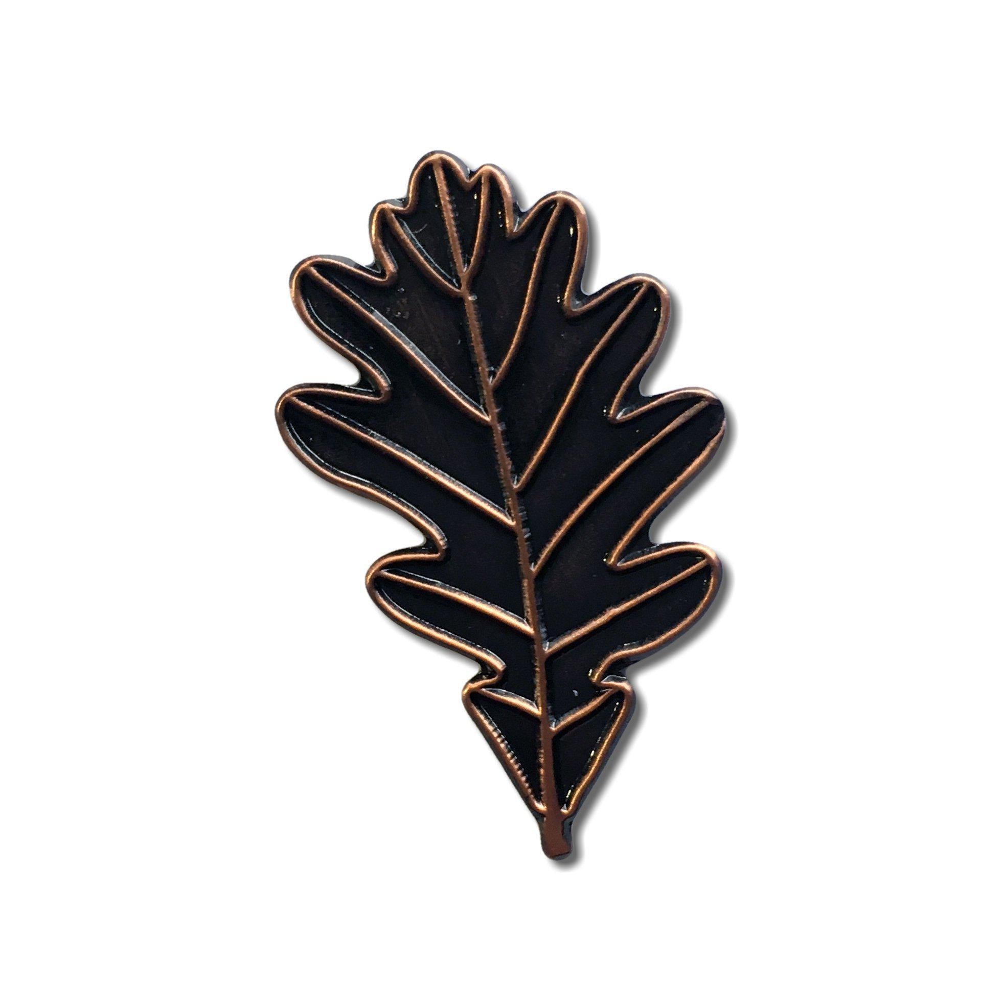 Quality Metal Enamel Oak Leaf Pin Badge with Secure Locking Back