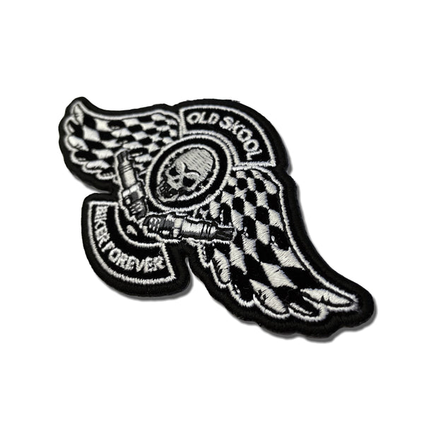 Old Skool Biker Forever Patch - PATCHERS Iron on Patch