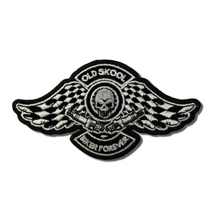 Old Skool Biker Forever Patch - PATCHERS Iron on Patch