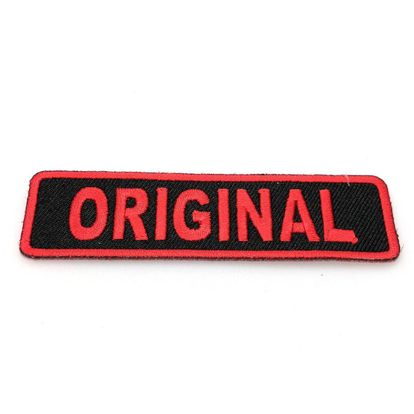 Original Red on Black Patch - PATCHERS Iron on Patch