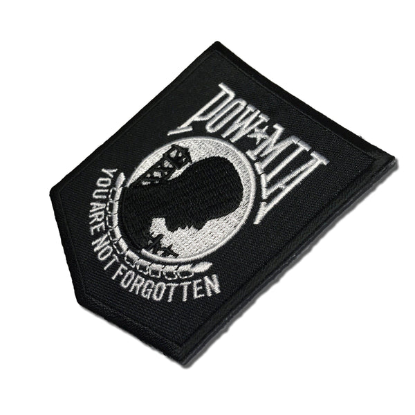 POW MIA Black White Patch - PATCHERS Iron on Patch