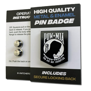 POW MIA Pin Badge - PATCHERS Pin Badge
