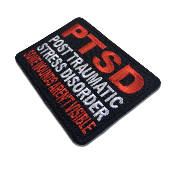 PTSD Post Traumatic Stress Disorder - Some Wounds Aren't Visible Patch - PATCHERS Iron on Patch