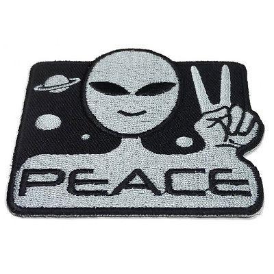 Peace Alien Space Patch - PATCHERS Iron on Patch