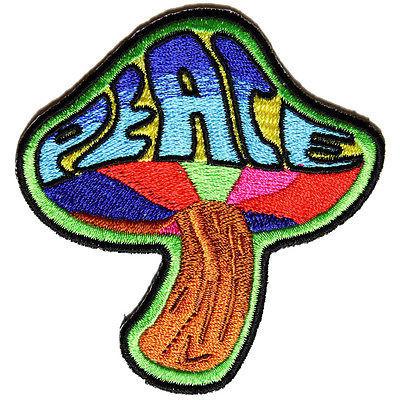Peace Mushroom Psychedelic Hippie Patch - PATCHERS Iron on Patch