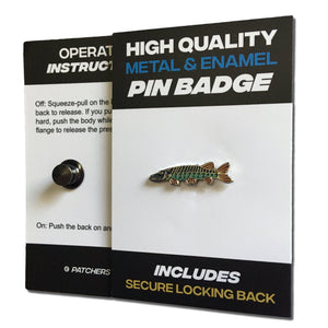 Pike Fish Pin Badge - PATCHERS Pin Badge