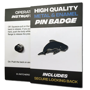 Pilot Whale Pin Badge - PATCHERS Pin Badge