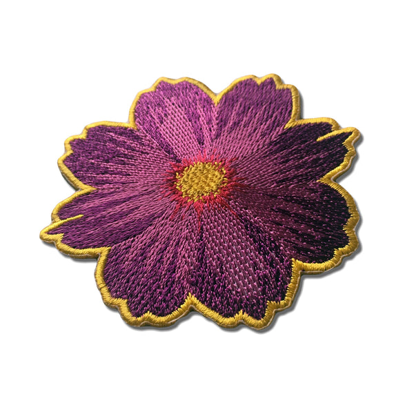 Pink Yellow Purple Flower Patch - PATCHERS Iron on Patch