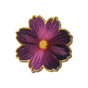 Pink Yellow Purple Flower Patch - PATCHERS Iron on Patch