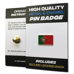 Portugal Flag Pin Badge - PATCHERS Pin Badge