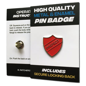 Prefect Red Pin Badge - PATCHERS Pin Badge