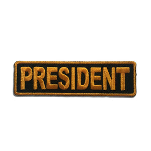 President Yellow on Black Patch - PATCHERS Iron on Patch