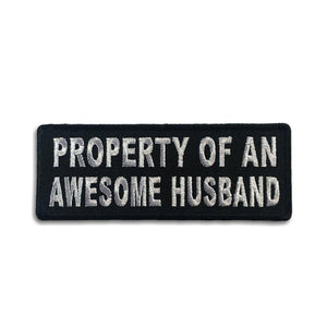 Property Of An Awesome Husband Patch - PATCHERS Iron on Patch