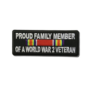 Proud Family Member of a World War 2 Veteran Patch - PATCHERS Iron on Patch