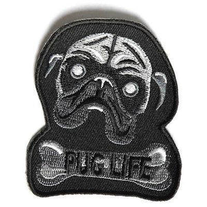 Pug Life Dog Bone Patch - PATCHERS Iron on Patch