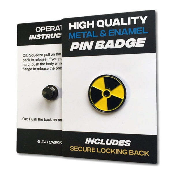 Radioactive Symbol Pin Badge - PATCHERS Pin Badge
