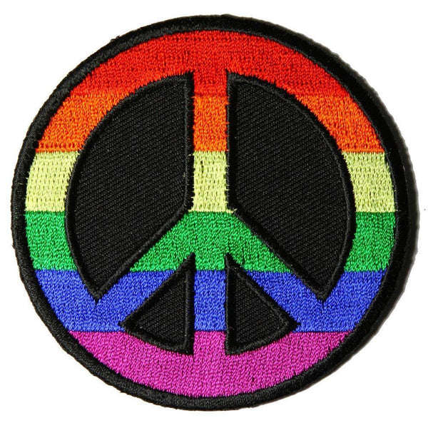 Rainbow Peace LGBT Pride CND Patch - PATCHERS Iron on Patch