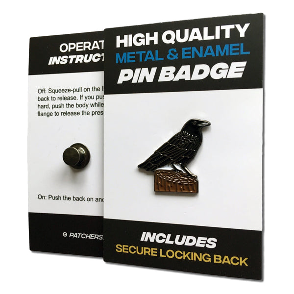 Raven Pin Badge - PATCHERS Pin Badge