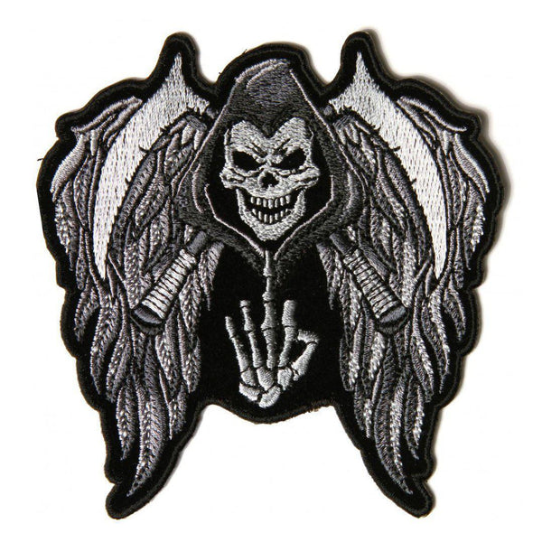 Reaper Skull Wings Finger Patch - PATCHERS Iron on Patch