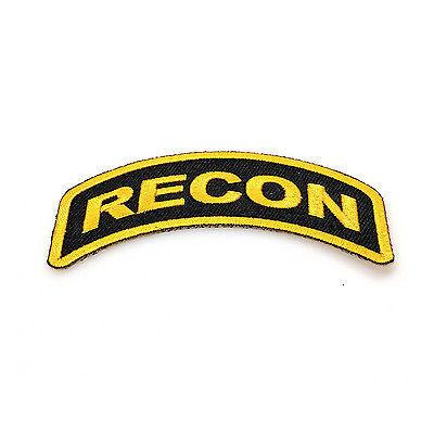 Recon Rocker Yellow on Black Patch - PATCHERS Iron on Patch