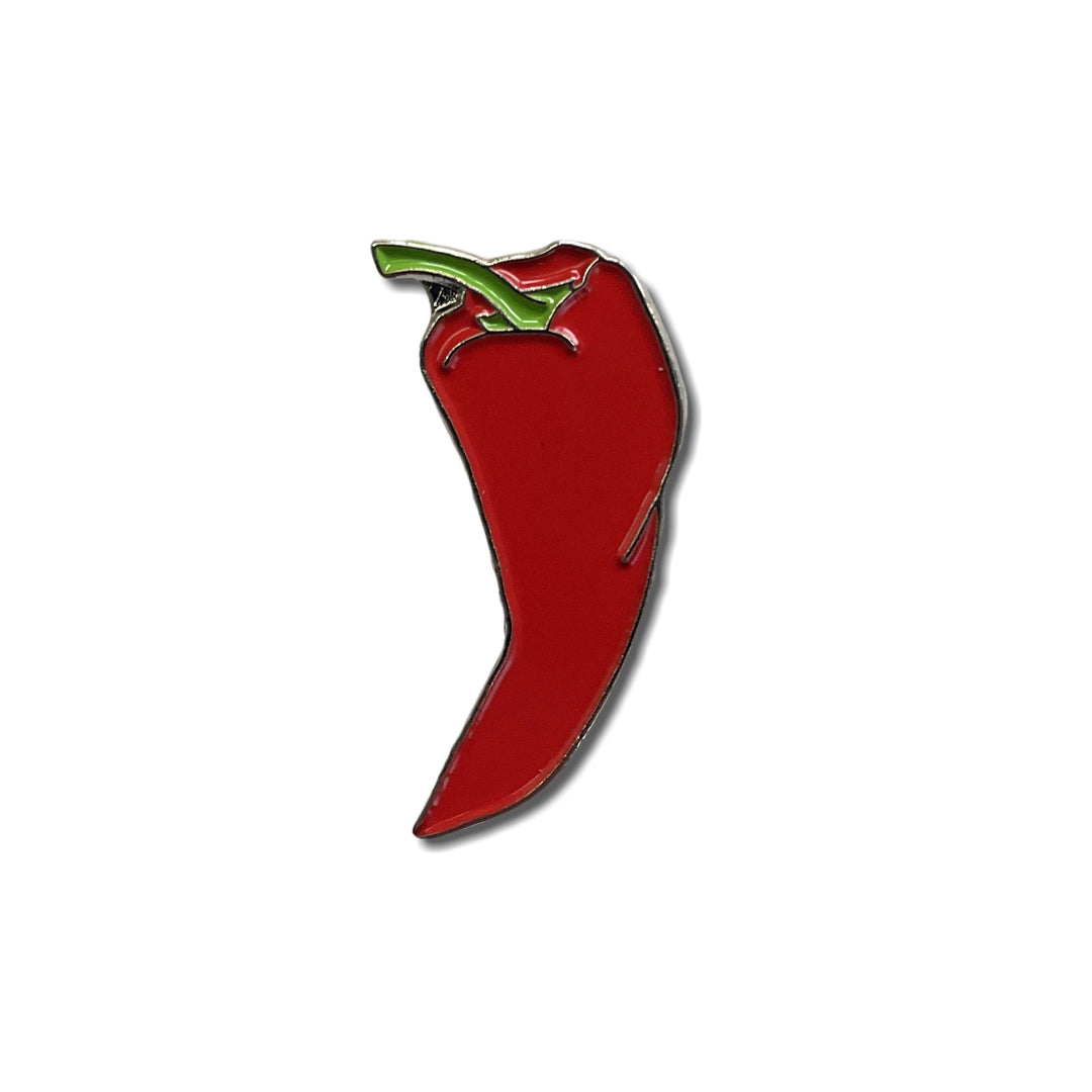 Metal & Enamel Red Chili Pepper Pin Badge with Secure Locking Back ...