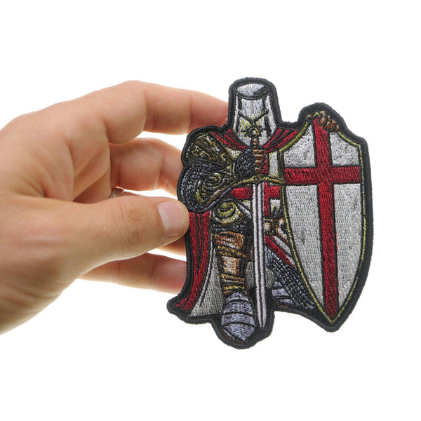 Red Crusader Knight Christian Patch - PATCHERS Iron on Patch