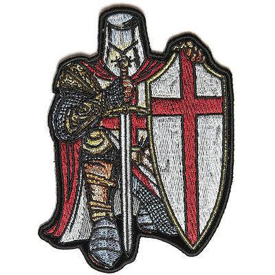 Red Crusader Knight Christian Patch - PATCHERS Iron on Patch