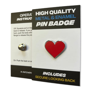 Red Heart Pin Badge - PATCHERS Pin Badge