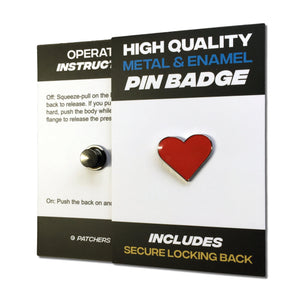 Red Heart Pin Badge - PATCHERS Pin Badge