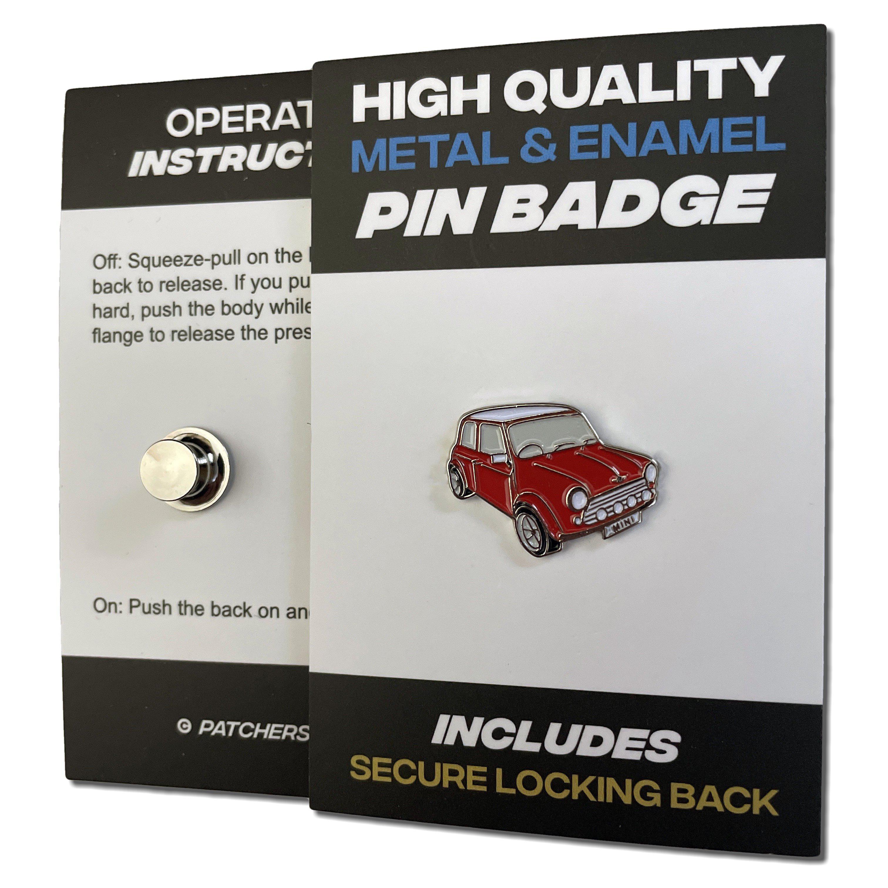 Metal & Enamel Red Mini Pin Badge with Secure Locking Back – PATCHERS