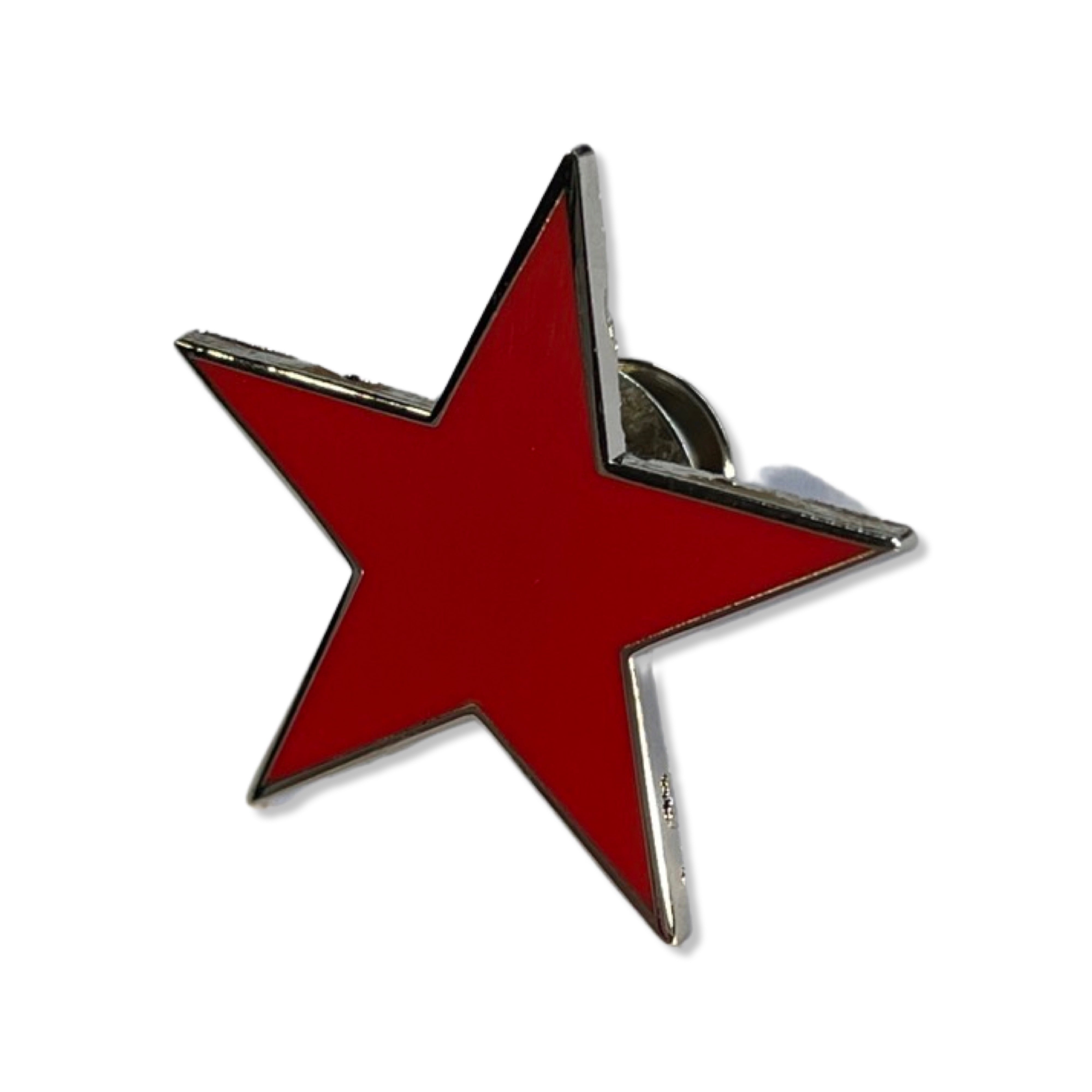 Red Star With Ridgid Edges Metal & Hard Enamel Red Star Pin Badge with Secure Locking Back – PATCHERS