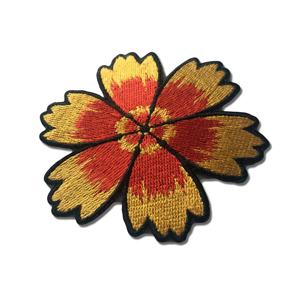 Red Yellow Flower Patch - PATCHERS Iron on Patch