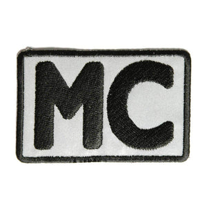 Reflective MC Motorcycle Club Patch - PATCHERS Iron on Patch