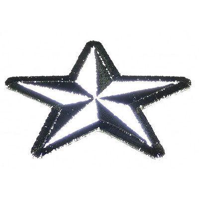 Reflective Nautical Star Be Seen at Night Patch - PATCHERS Iron on Patch