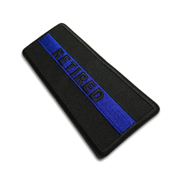 Retired Blue Line Police Patch - PATCHERS Iron on Patch