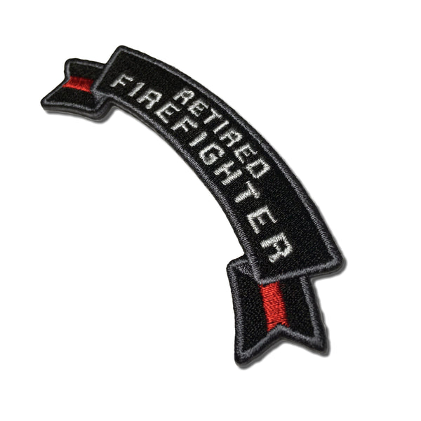 Retired Firefighter Rocker Patch - PATCHERS Iron on Patch