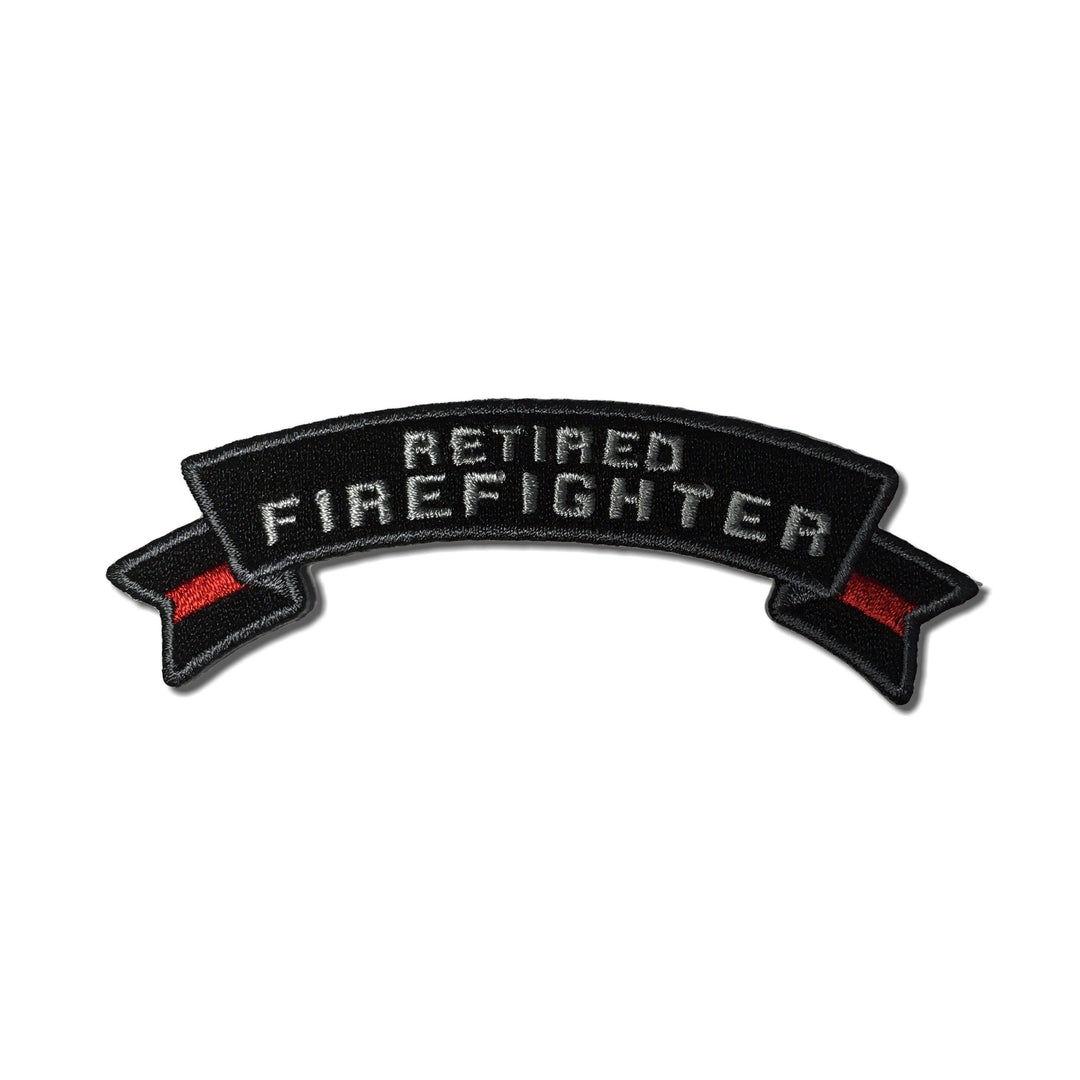 Firefighter Rocker Patch Embroidered Retired Firefighter Rocker Iron on Sew on Patch – PATCHERS