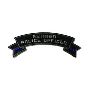 Retired Police Officer Rocker Patch - PATCHERS Iron on Patch