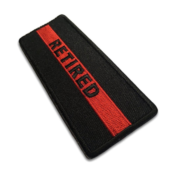 Retired Red Line Firefighter Patch - PATCHERS Iron on Patch