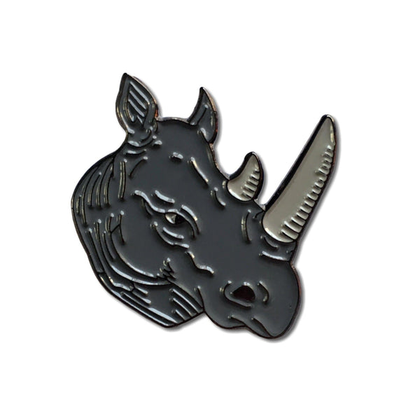 Rhino Head Pin Badge - PATCHERS Pin Badge