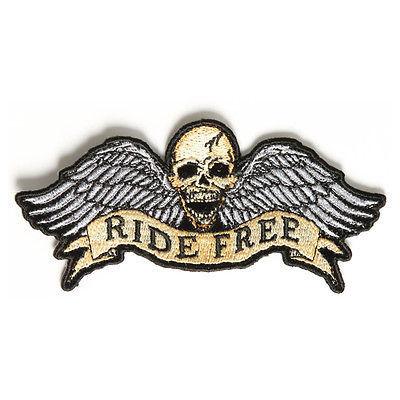 Ride Free Winged Skull Patch - PATCHERS Iron on Patch
