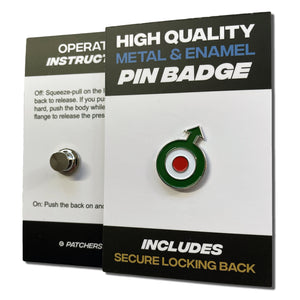 Roundel Arrow in Italian Colours Pin Badge - PATCHERS Pin Badge