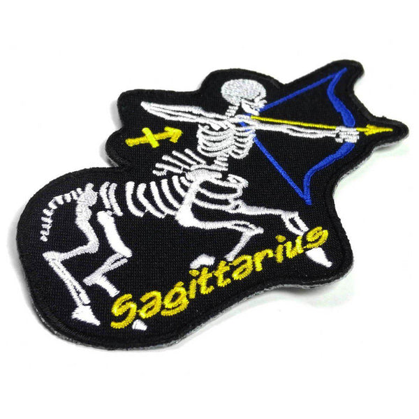 Sagittarius Skull Zodiac Patch - PATCHERS Iron on Patch